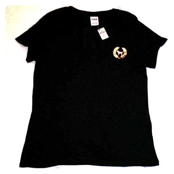 Pink black short sleeve bling shirt - Picture 1 of 4